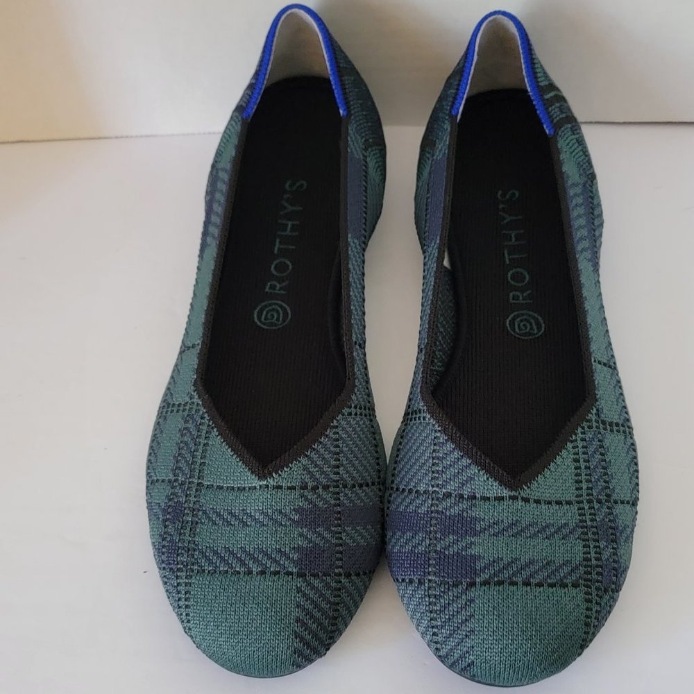 NEW Rothy’s Pine Plaid Flats